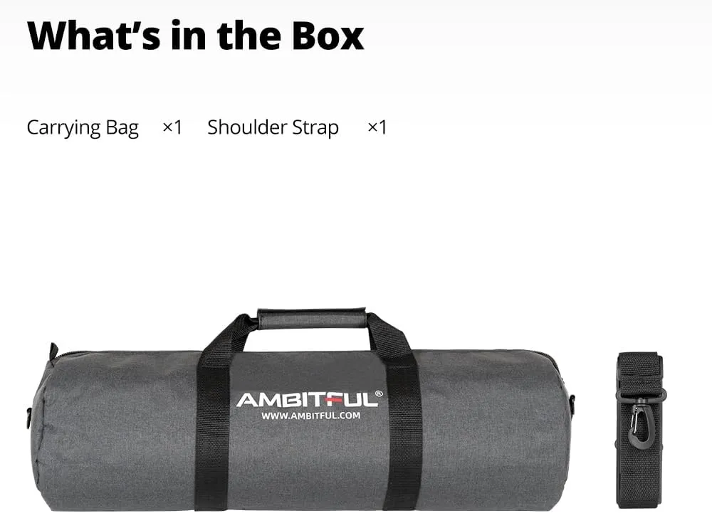 AMBITFUL Widened Version Tripod Carrying Case Bag 21/25/31/39/43/47/51/55/ for Light Stands,Boom Stand,Umbrella and Tripod Photography Accessories (21.65in(55cm)*Φ7.08in(18cm))