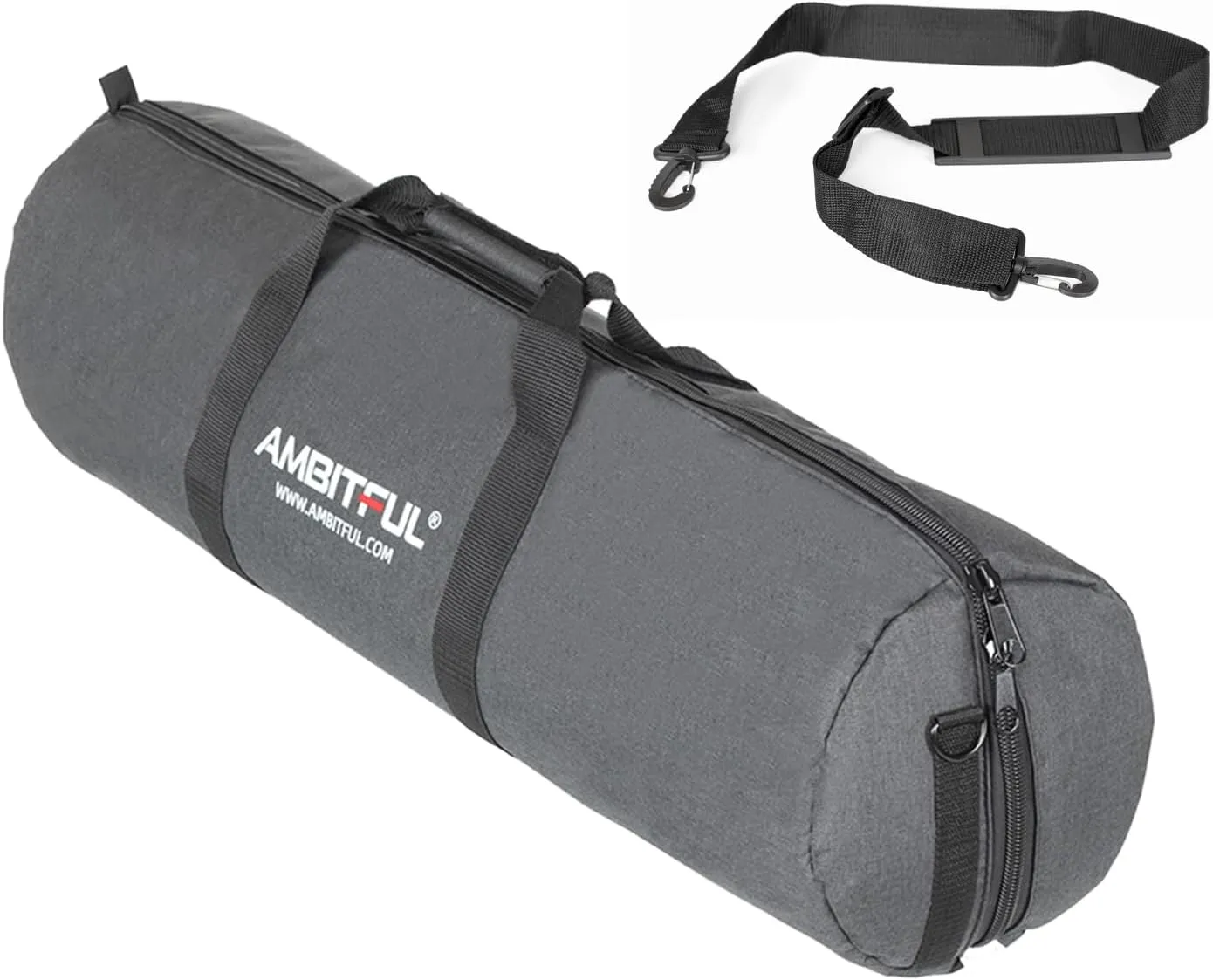 AMBITFUL Widened Version Tripod Carrying Case Bag 21/25/31/39/43/47/51/55/ for Light Stands,Boom Stand,Umbrella and Tripod Photography Accessories (21.65in(55cm)*Φ7.08in(18cm))
