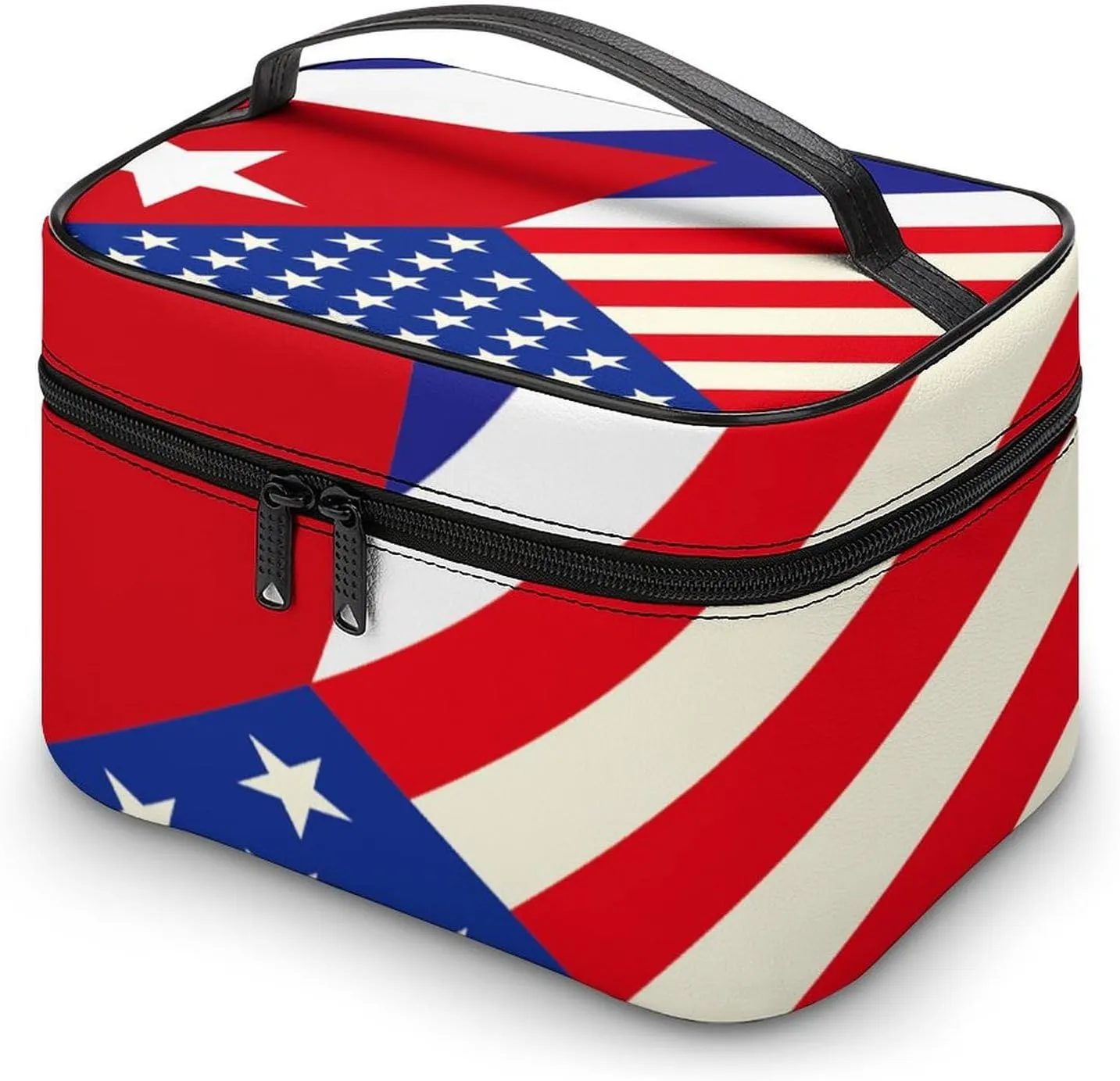 American Cuban Flag Large Capacity Portable Makeup Bag And Wash Bag