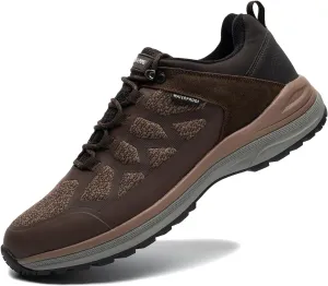 ANJOUFEMME Waterproof Hiking Shoes for Men Lightweight Breathable Trekking Trails Shoes Outdoor