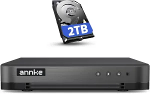 ANNKE 16CH 1080P Lite Hybrid 5-in-1(TVI/AHD/CVI/CVBS/IPC) CCTV DVR, Motion Detection, H.265  Security 16 Channel Surveillance Digital Video Recorder with 2TB Hard Drive, Easy Remote Access