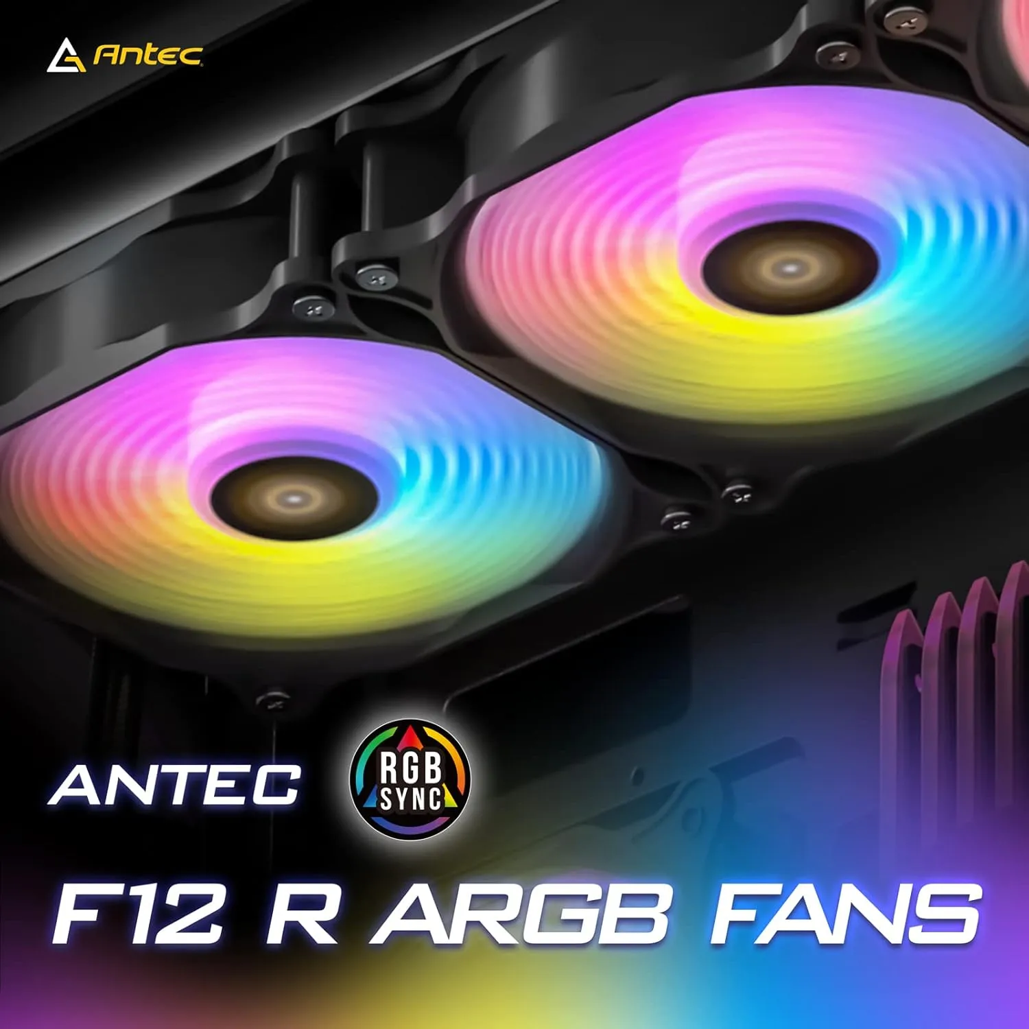 Antec RGB Fans, 120mm Fan, PC Case Fan,120mm Case Fan, 3-pin ARGB Connector, 5 Packs