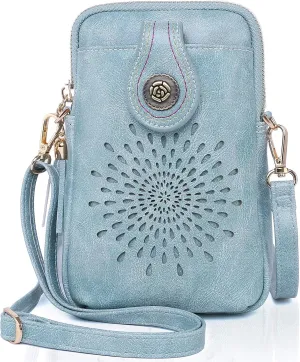 APHISON Small Crossbody Bags for Women, Lightweight Vegan Leather Cell Phone Purse, Cute Purses with Tassels