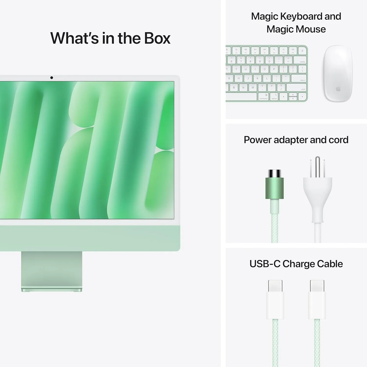 Apple 2024 iMac All-in-One Desktop Computer with M4 chip with 8-core CPU and 8-core GPU: Built for Apple Intelligence, 24-inch Retina Display, 16GB Unified Memory, 256GB SSD Storage; Green
