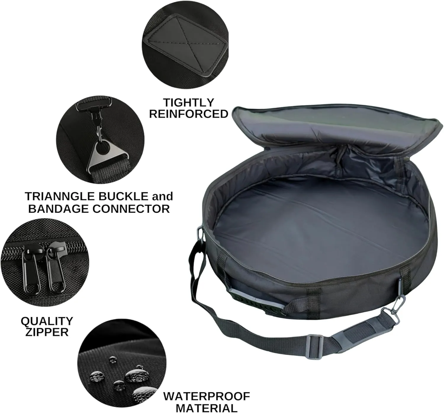 ARAW Shamanic Drums Bag, Bodhran Drum Bag, Handmade Frame Drum Bag, Hand Drum Protection (16×6 Inches)