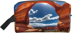Arches National Park-standard Print Large Capacity Cosmetic Organizer for Women and Men Portable Travel Makeup Pouch