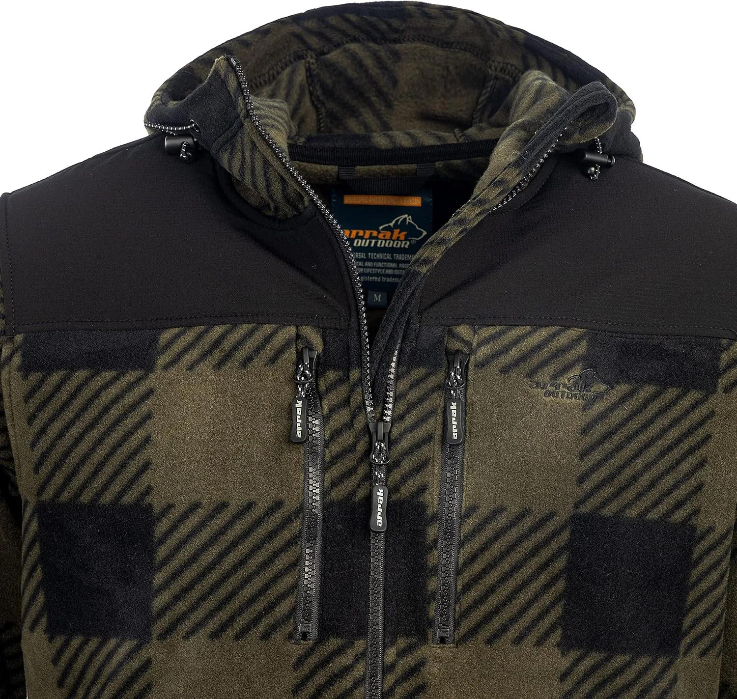ARRAK OUTDOOR Canada Unisex Fleece Jacket, Unique Reinforcing Technique, Crosshatch Pattern, for Any Outdoor Adventure
