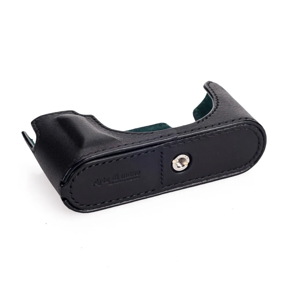 Arte di Mano Half Case for Leica M-D (Typ 262) with Battery Access Door - Minerva Black with Black Stitching
