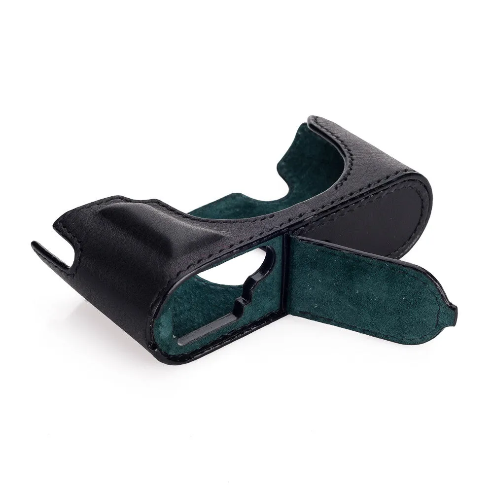 Arte di Mano Half Case for Leica M-D (Typ 262) with Battery Access Door - Minerva Black with Black Stitching