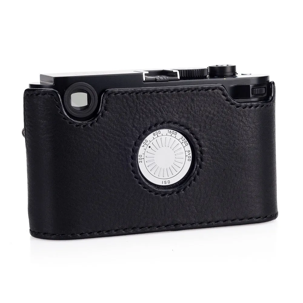 Arte di Mano Half Case for Leica M-D (Typ 262) with Battery Access Door - Minerva Black with Black Stitching