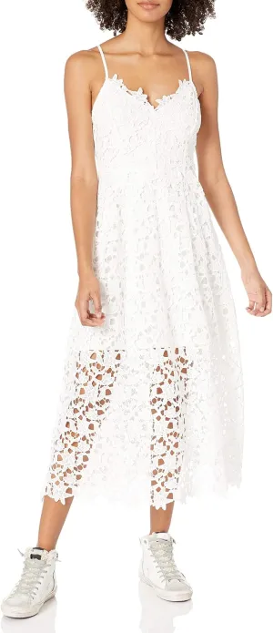 ASTR the label Women's Sleeveless Lace Fit & Flare Midi Dress