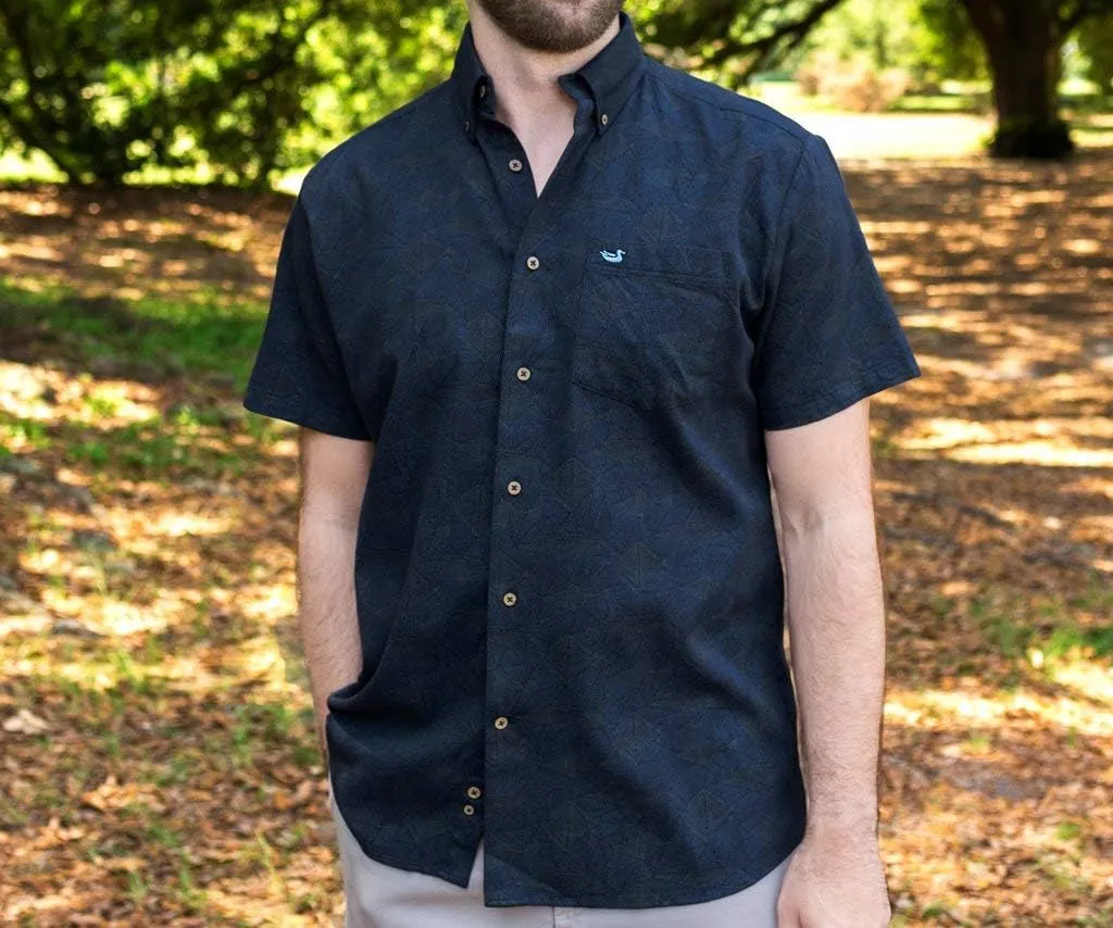 Atoll Woven Shirt - Geometric Fish