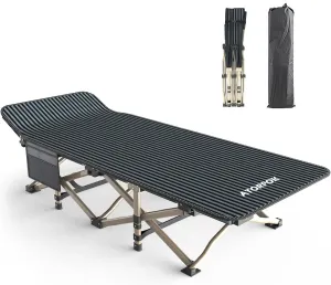 ATORPOK Camping Cot for Adults Comfortable, Tent Folding Cot for Sleeping, Lightweight Folding Bed with Carry Bag for Kids Supports 450 lbs, Office Na