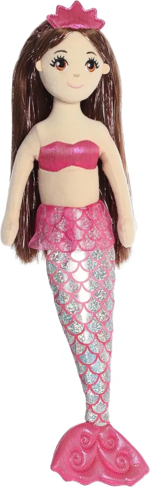 Aurora® Enchanting Sea Sparkles™ Ruby Stuffed Doll - Imaginative Play - Magical Companions - Pink 18 Inches