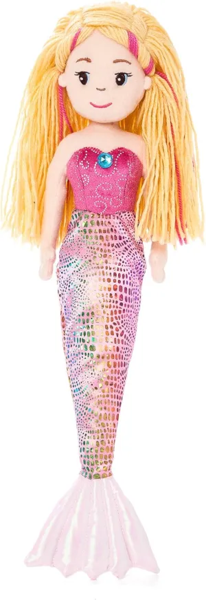 AURORA Sea Sparkles 13346 Mermaid Melody Plush, Pink, 18-inch