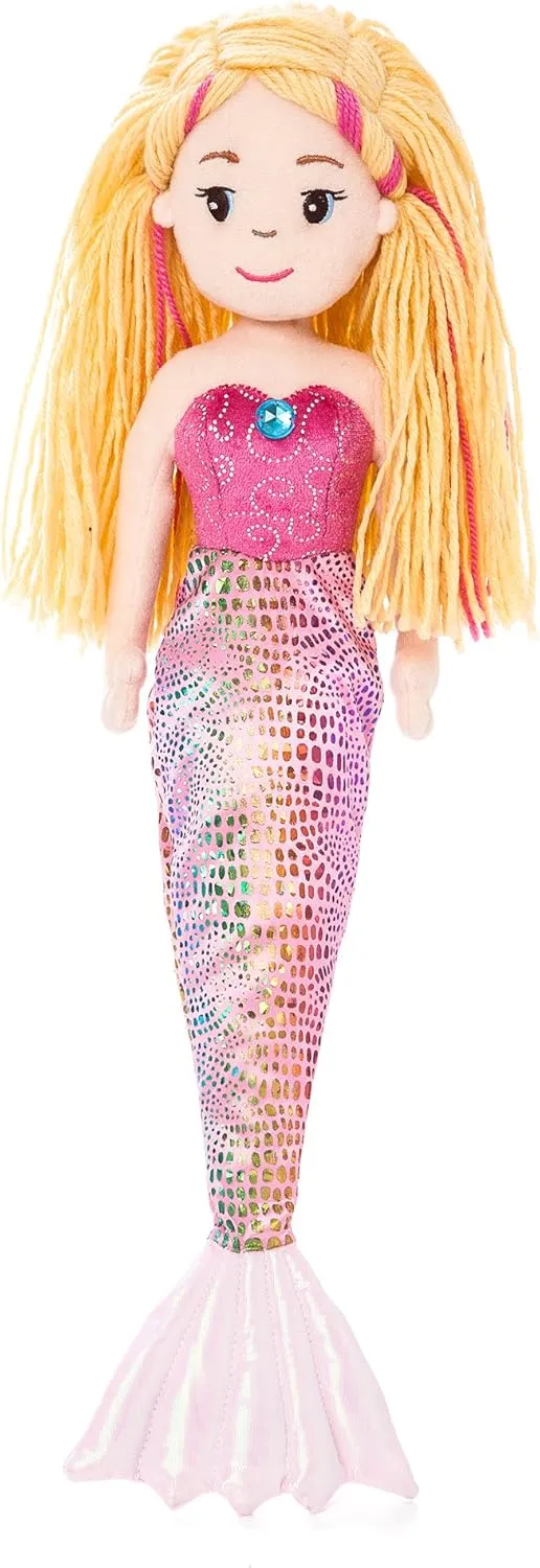 AURORA Sea Sparkles 13346 Mermaid Melody Plush, Pink, 18-inch