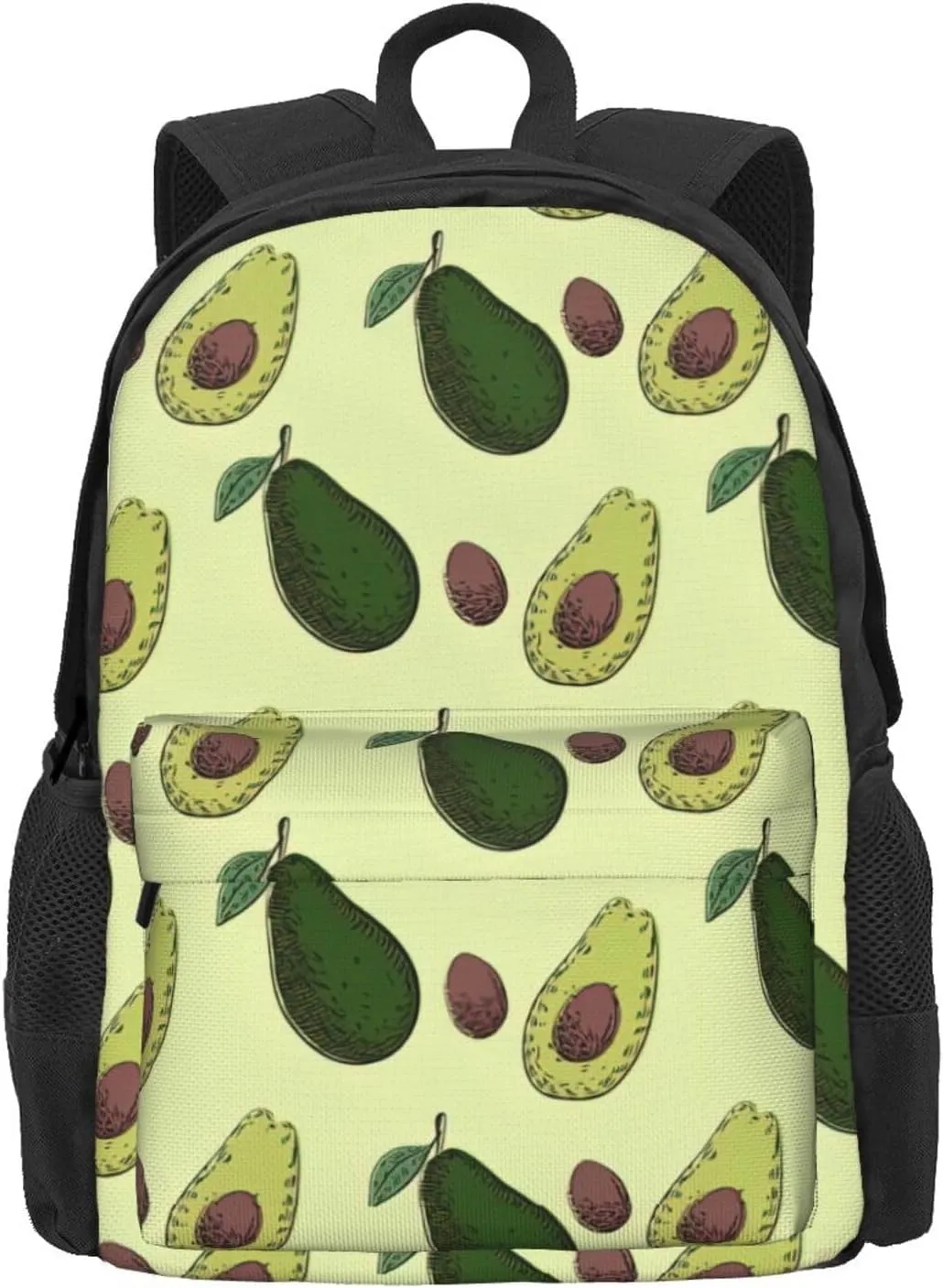Avocado Fruit Print Storage Bag, Shoulder Bag, Leisure Bag, Large Capacity Leisure Travel Shoulder Bag