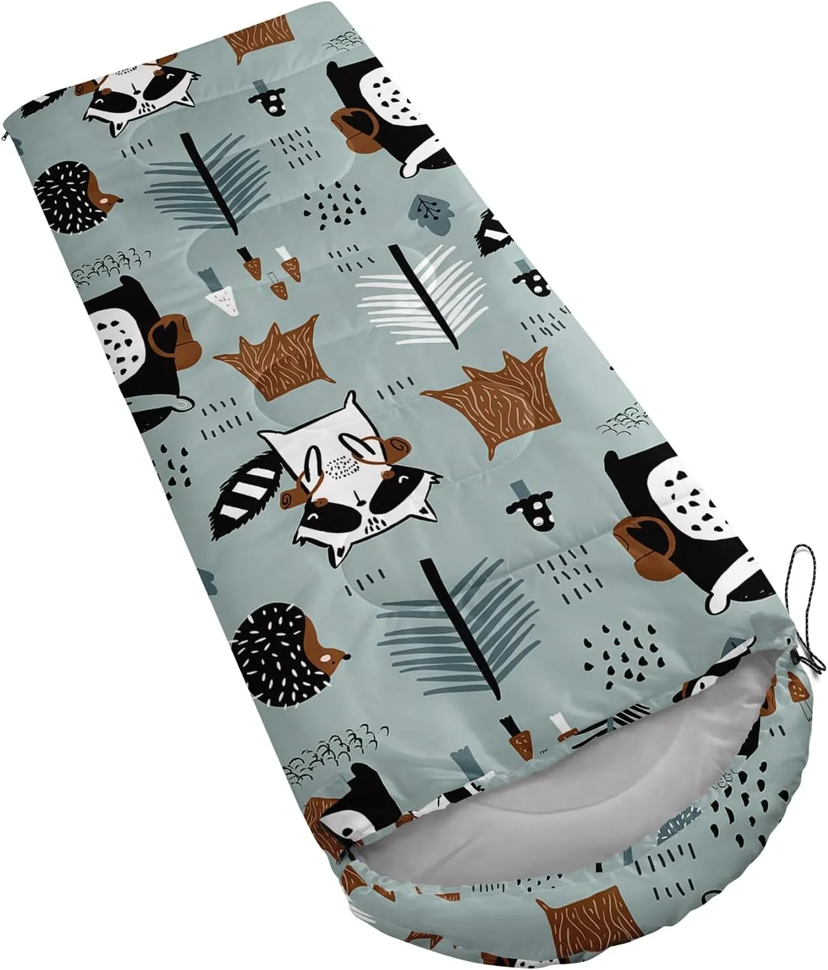 Axolotl Western Yak Sleeping Bag,3 Season Warm And Cool Weather Star Flag Sleeping Bags For Kids Girls Teens,Vertical Line Waterproof Lightweight Sleeping Bags For Traveling,Outdoors Camping Equipment