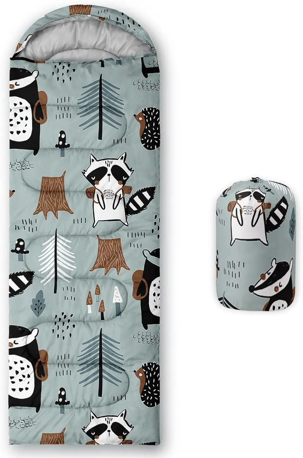 Axolotl Western Yak Sleeping Bag,3 Season Warm And Cool Weather Star Flag Sleeping Bags For Kids Girls Teens,Vertical Line Waterproof Lightweight Sleeping Bags For Traveling,Outdoors Camping Equipment