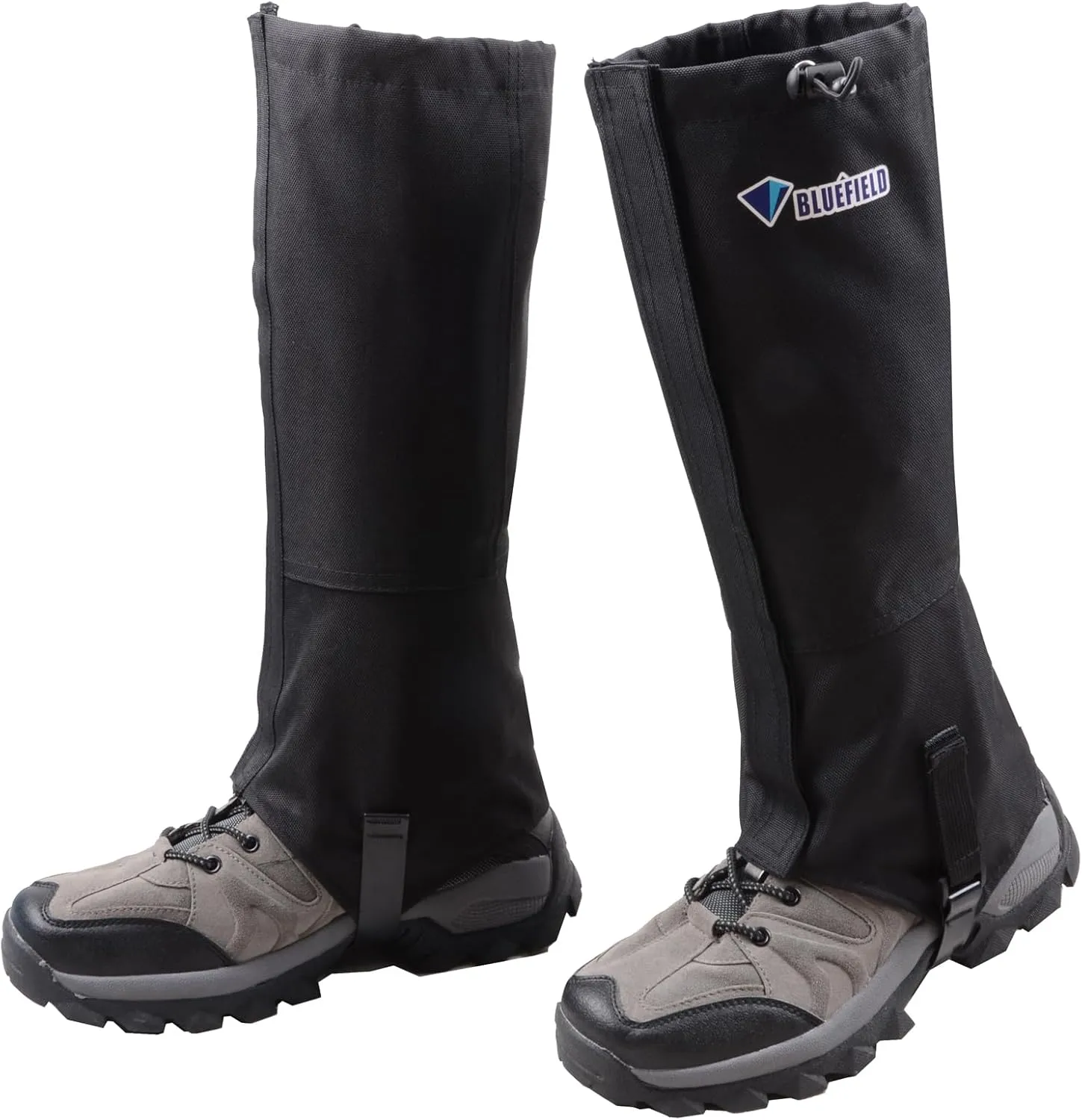 Azarxis Hiking Leg Gaiters Waterproof Boot Guard Snow Cover Adjustable Lightweight Breathable for Women Men Outdoor Camping Running Walking Backpacking Mountain Climbing Hunting (Black, S)