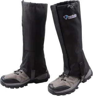 Azarxis Hiking Leg Gaiters Waterproof Boot Guard Snow Cover Adjustable Lightweight Breathable for Women Men Outdoor Camping Running Walking Backpacking Mountain Climbing Hunting (Black, S)