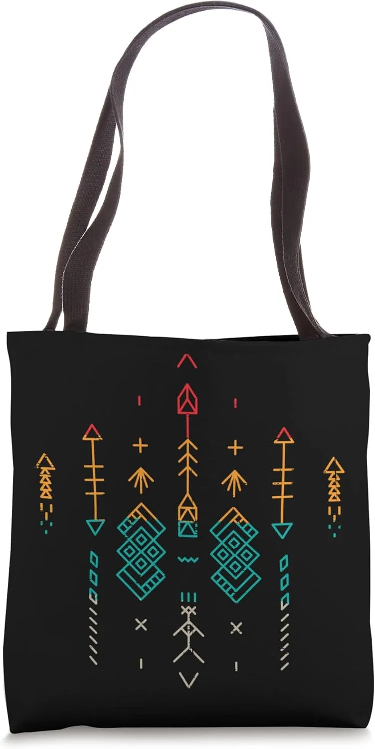 Aztec Pattern Ancient Civilization Warrior Mexican History Tote Bag