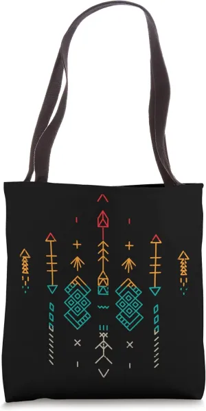 Aztec Pattern Ancient Civilization Warrior Mexican History Tote Bag