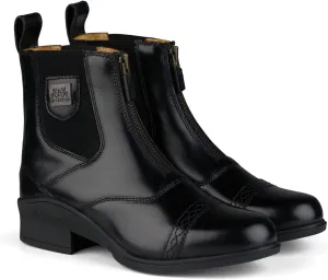 B Vertigo Jupiter Women's Soft Leather Front-Zip Equestrian Paddock Boots