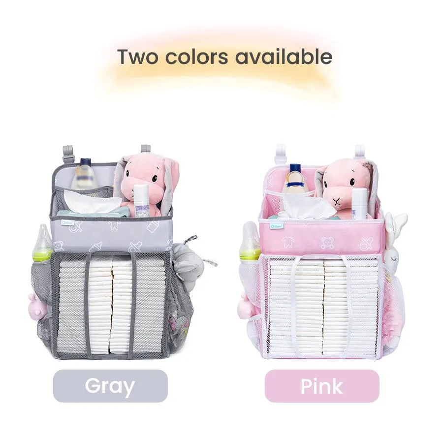 Baby Crib Hanging Storage Bag Portable Diaper Organizer Newborn