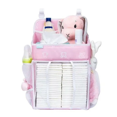 Baby Crib Hanging Storage Bag Portable Diaper Organizer Newborn