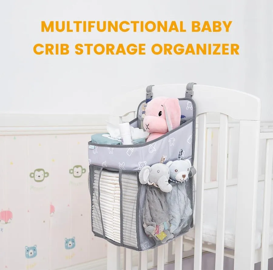 Baby Crib Hanging Storage Bag Portable Diaper Organizer Newborn