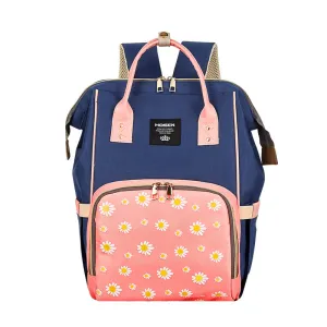 Baby Diaper Bag (Waterproof) Flower Blue & Pink - Sunshine
