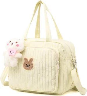 Baby Diaper Bag,Small Diaper Bag Tote Crossbody Diaper Bag Cute Quilted Diaper Bag Baby Travel Shoulder Bag with Strap
