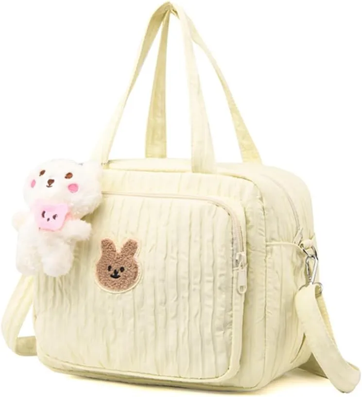 Baby Diaper Bag,Small Diaper Bag Tote Crossbody Diaper Bag Cute Quilted Diaper Bag Baby Travel Shoulder Bag with Strap