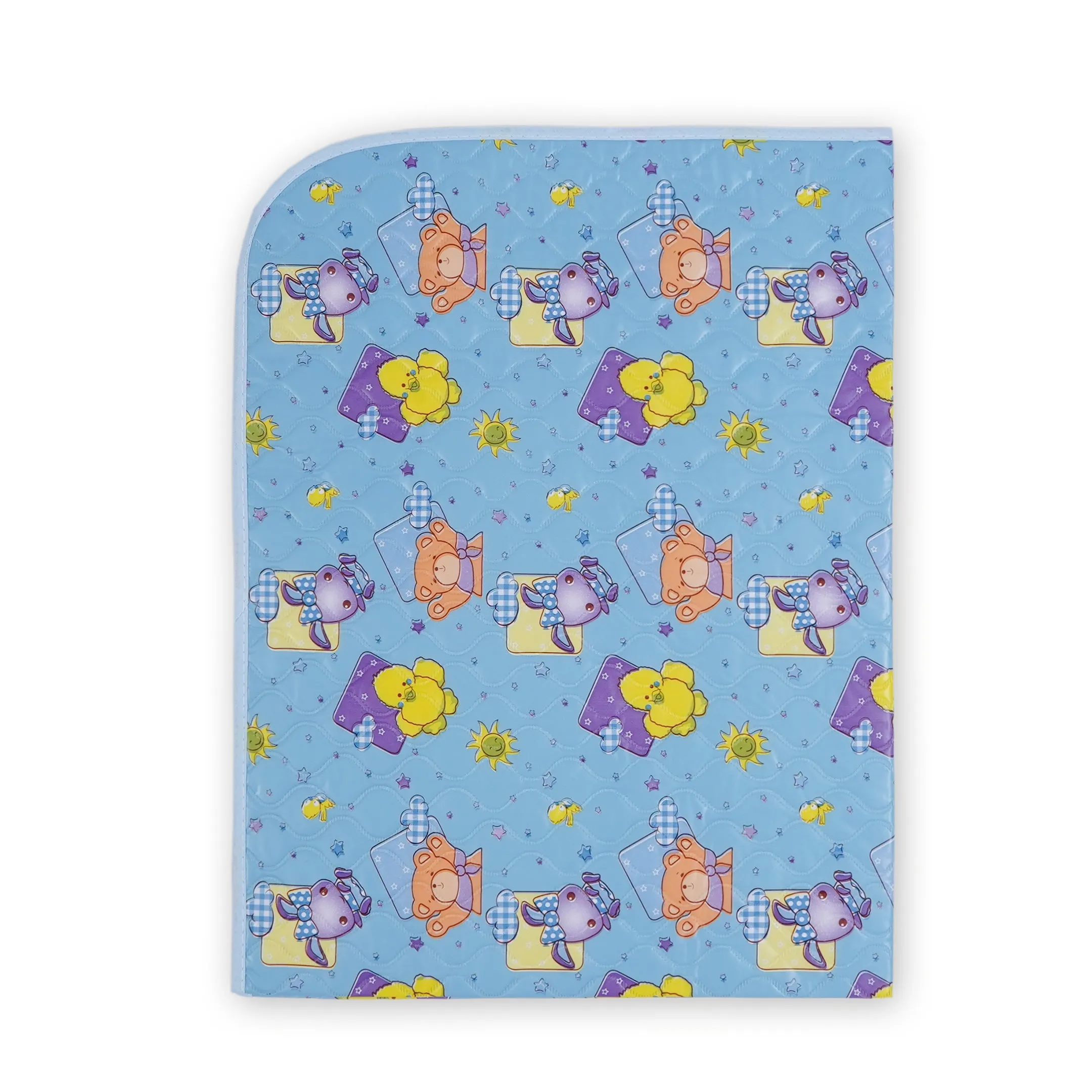 Baby Waterproof Changing Mat Sky Blue (60 X 80 Cm) - Sunshine