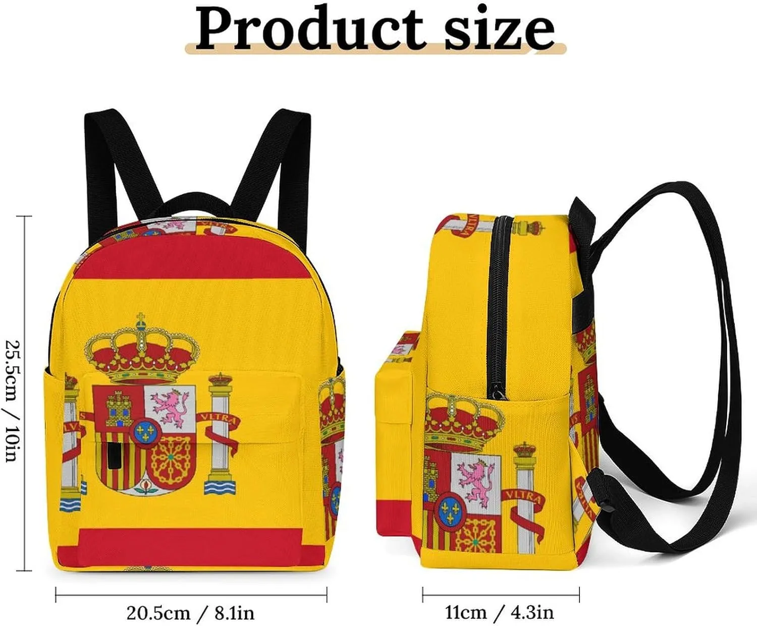 Backpack Purse for Women Rucksack for Ladies Spain Flag Shoulder Bag