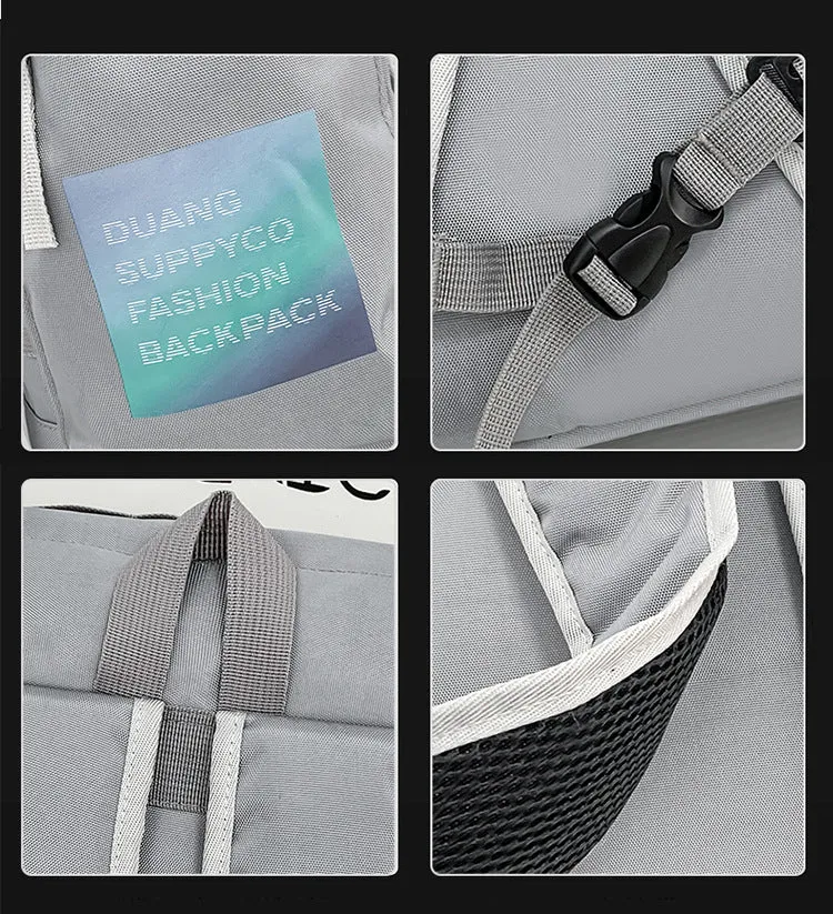 Backpack Students Hiking, Style - Trendy Everyday Black & Bundle deal for Reliable delivery Street Use Capacity Large