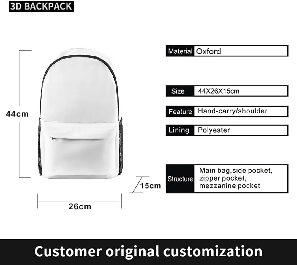 Backwoods Backpack Laptop Backpack School Backpack Travel Shoulder Backpack Book Backpack for men women AH 26 44 15cm
