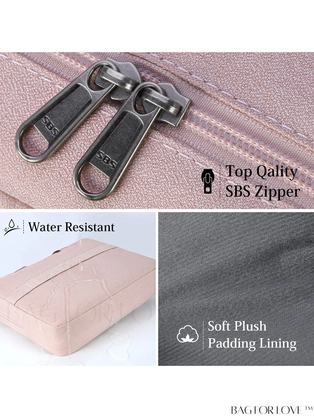 BagForLove - 15.6 Laptop Bag with Cable Organizer, Waterproof Sleeve, and Shoulder Strap - Professional Briefcase