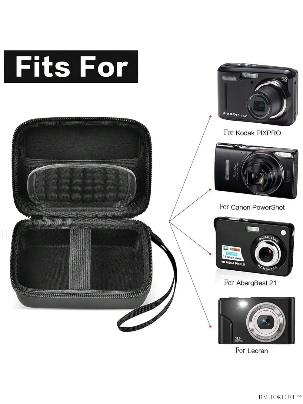 BagForLove - AbergBest Camera Case Storage Holder for College Student