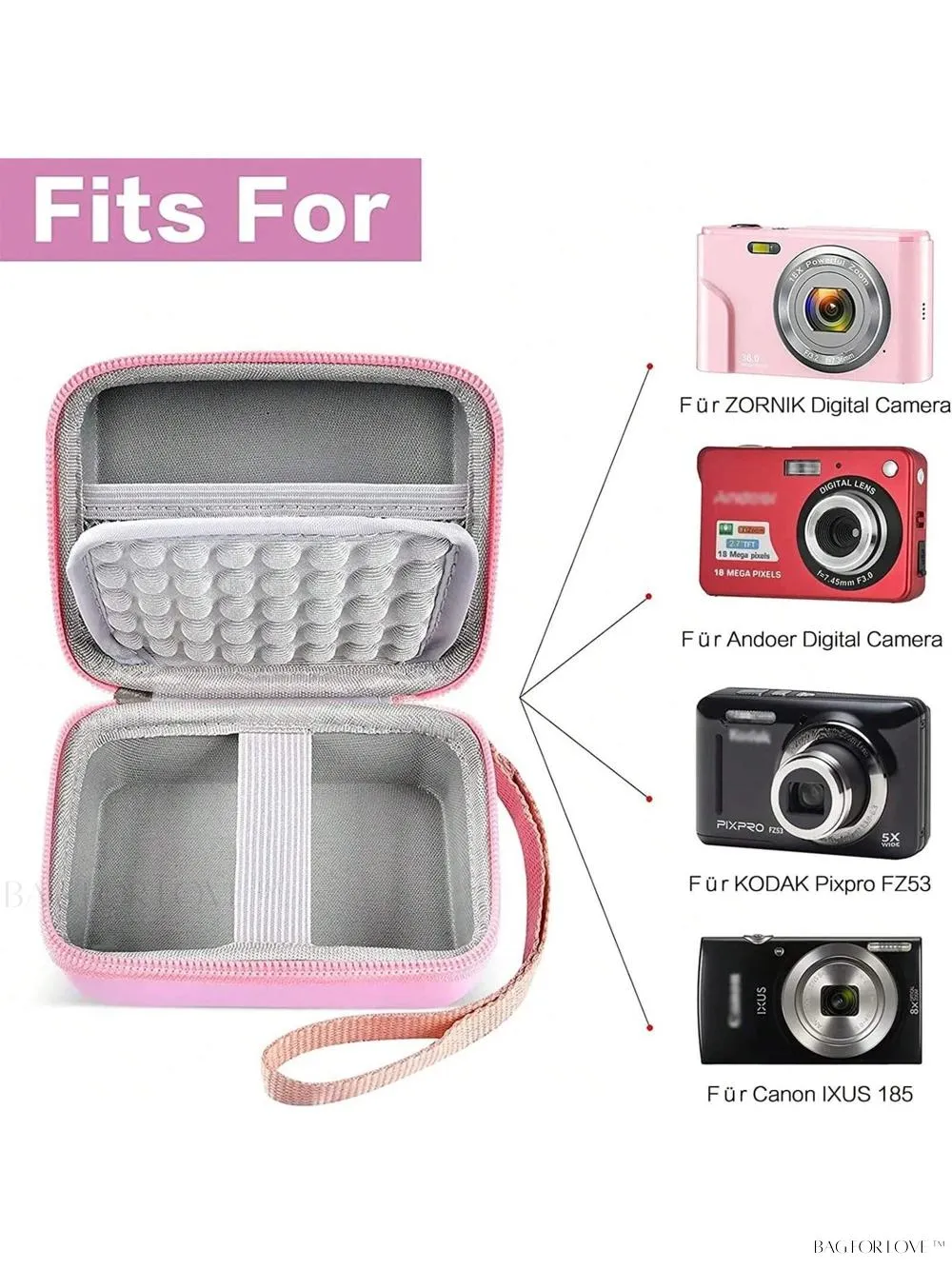 BagForLove - AbergBest Camera Case Storage Holder for College Student