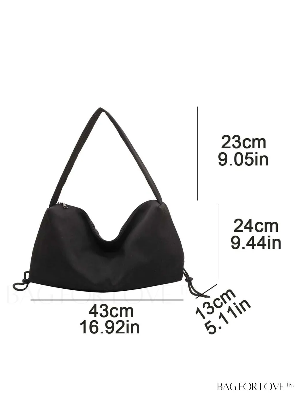 BagForLove - Classic Large Capacity Shoulder Bag in Fashionable Solid Color