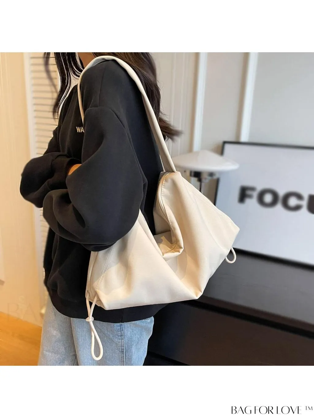 BagForLove - Classic Large Capacity Shoulder Bag in Fashionable Solid Color