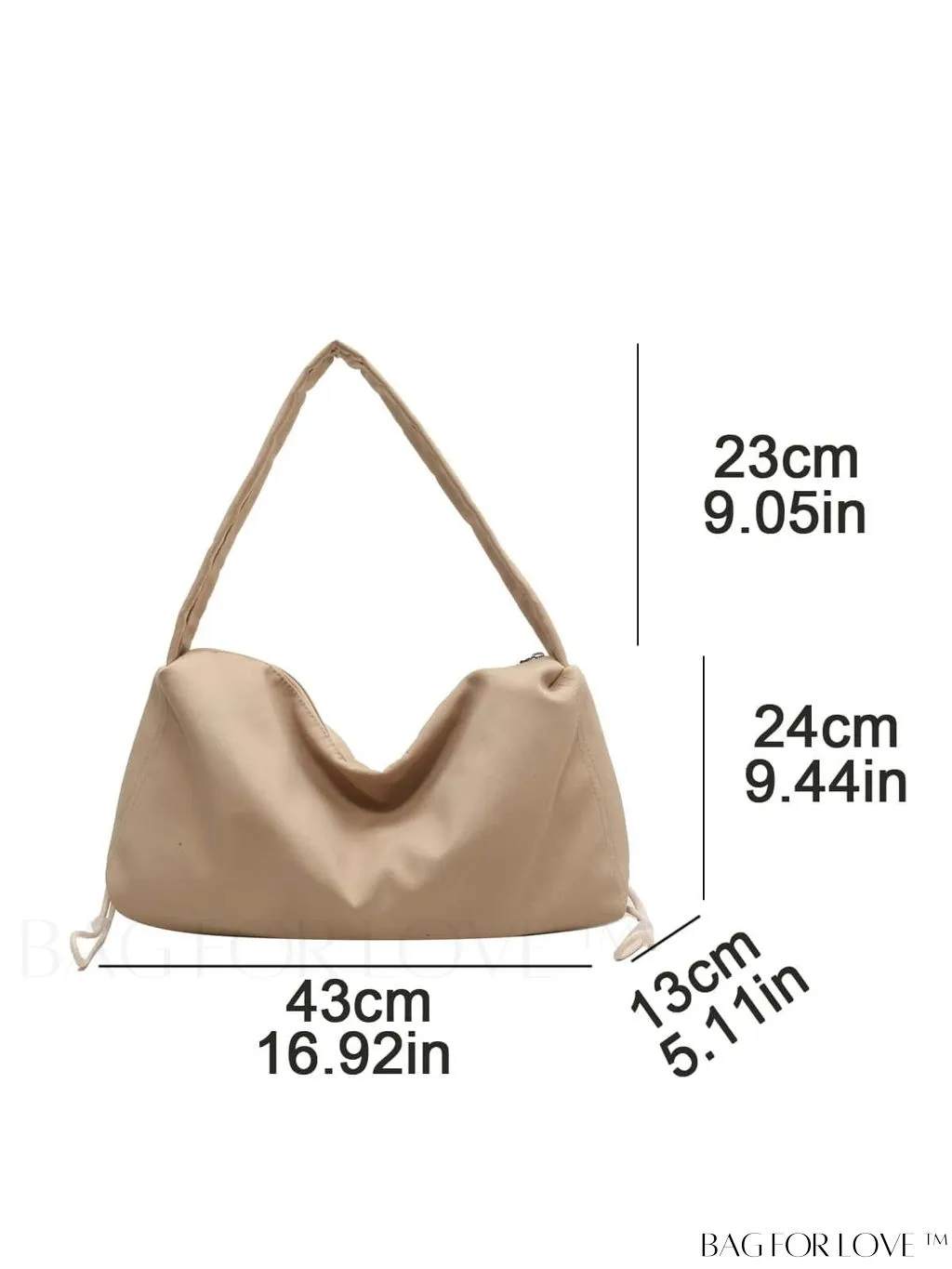 BagForLove - Classic Large Capacity Shoulder Bag in Fashionable Solid Color