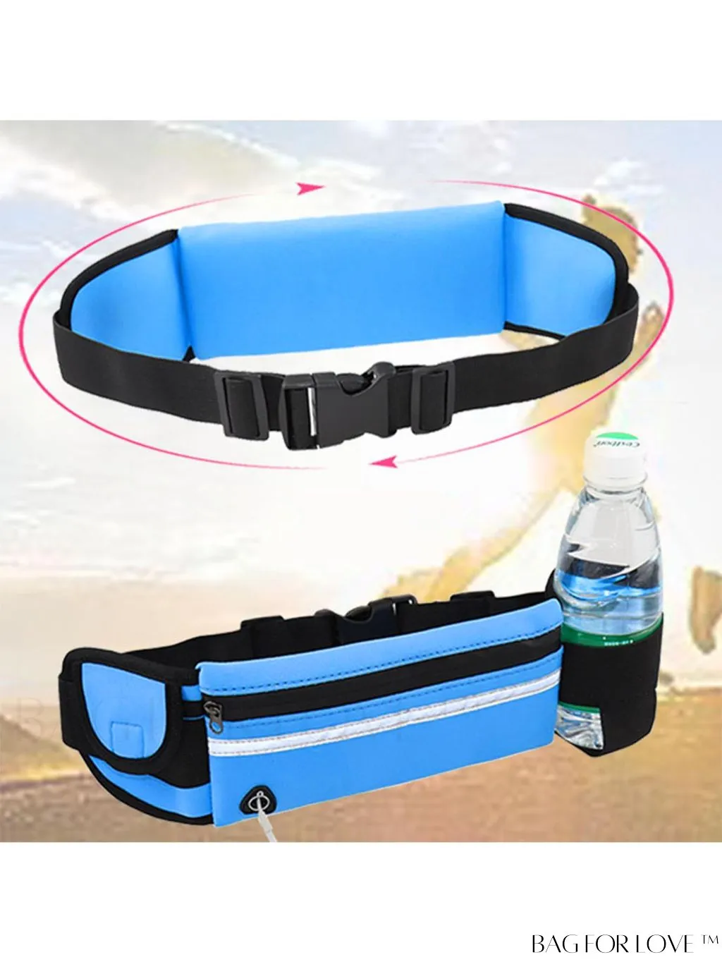 BagForLove - Compression Running Waist Bag - Sleek and Secure Fitness Accessory