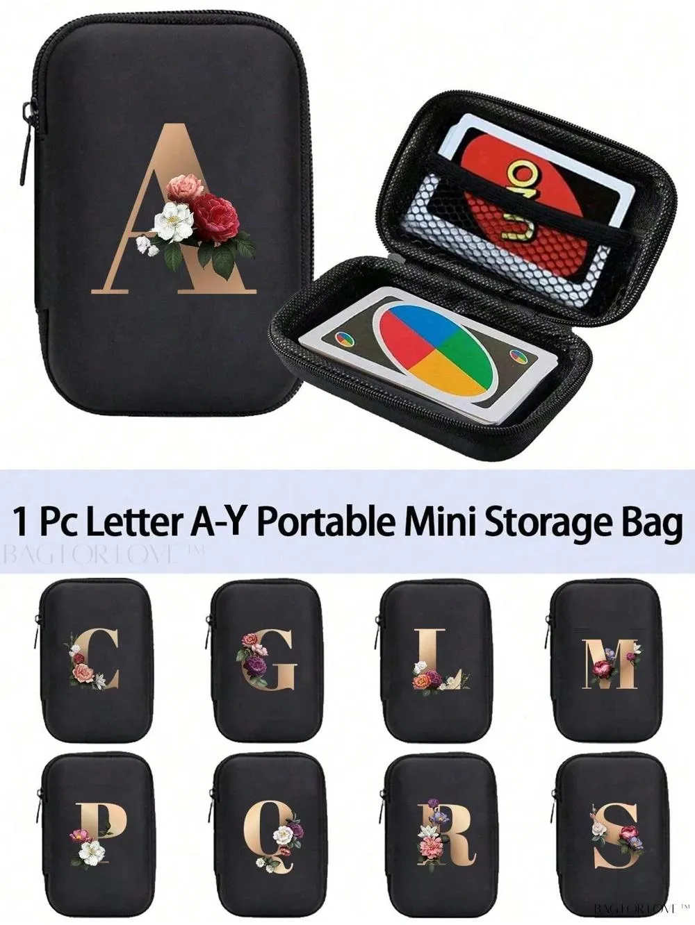 BagForLove - Embroidered Towel Data Cable Organizer for Women