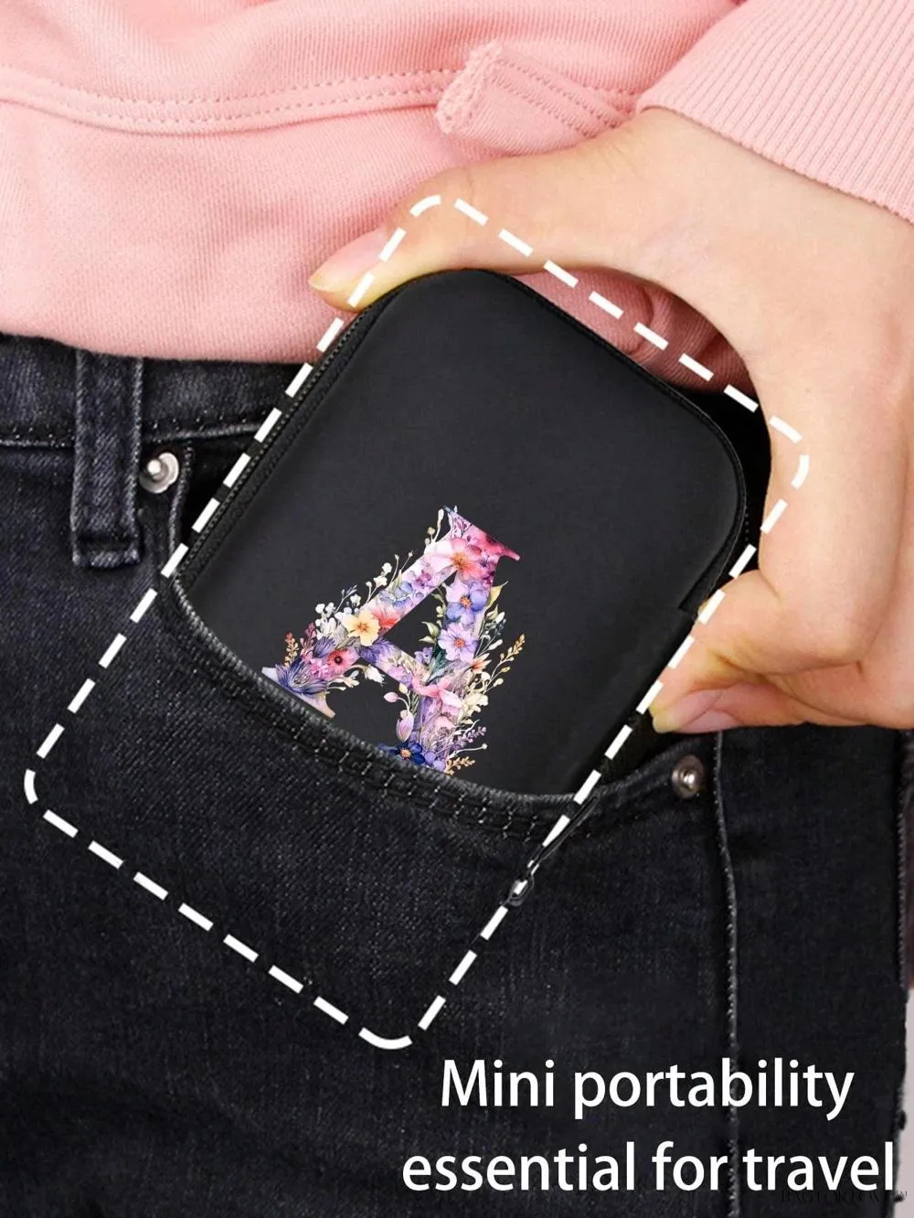 BagForLove - Embroidered Towel Data Cable Organizer for Women