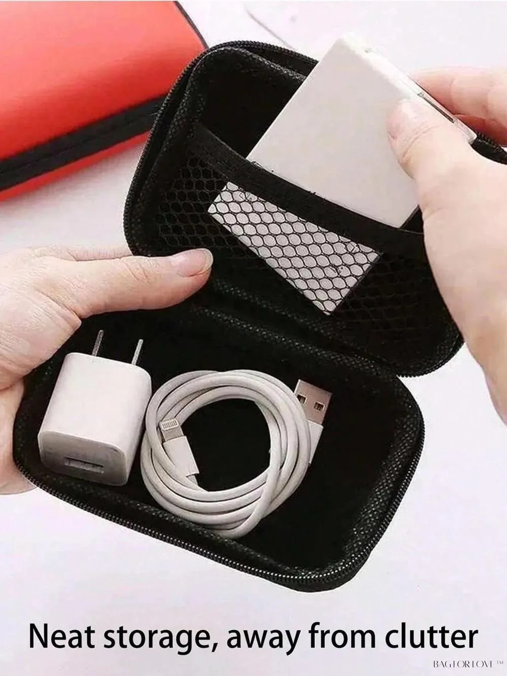 BagForLove - Embroidered Towel Data Cable Organizer for Women