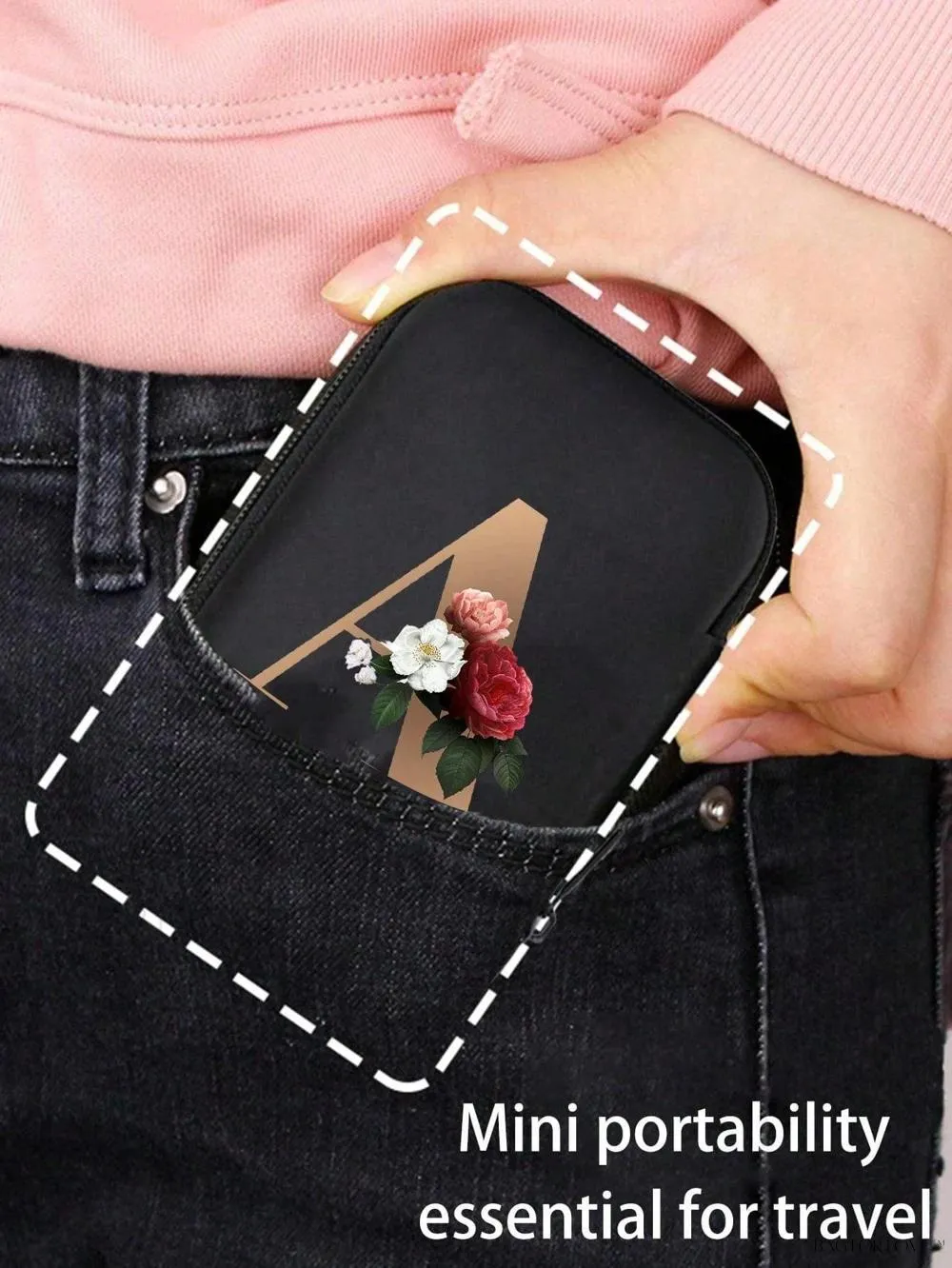 BagForLove - Embroidered Towel Data Cable Organizer for Women