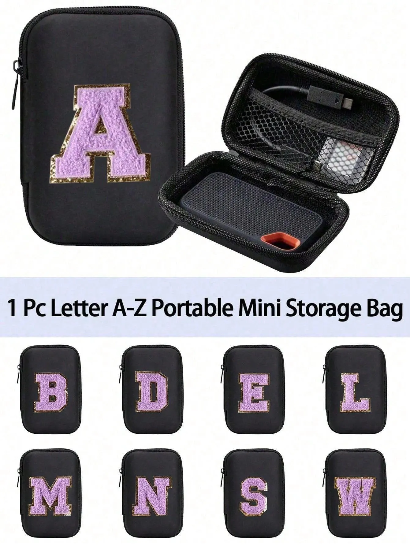 BagForLove - Embroidered Towel Data Cable Organizer for Women